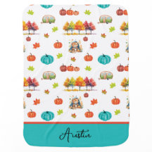 Gepersonaliseerde Herfst Pompoen Avontuur Baby Dek