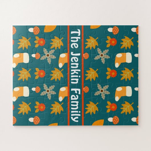 Gepersonaliseerde herfst puzzel legpuzzel (Horizontaal)