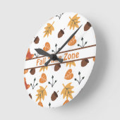 Gepersonaliseerde Herfst ronde wandklok (Hoek)