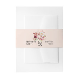 Gepersonaliseerde herfst roze Bourgogne Pumpkin Uitnodigingen Wikkel