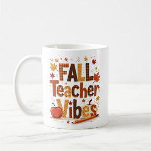 Gepersonaliseerde Herfst Teacher Vibes Koffiemok
