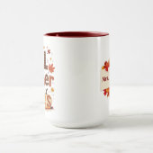 Gepersonaliseerde Herfst Teacher Vibes Mok (Midden)