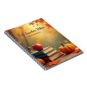 Gepersonaliseerde Herfst Teacher Vibes Notitieboek (Rechterzijde)