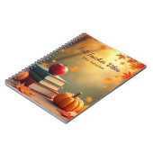 Gepersonaliseerde Herfst Teacher Vibes Notitieboek (Linkerzijde)