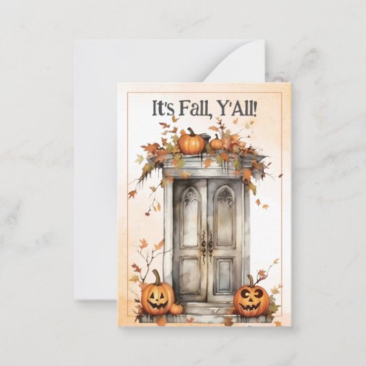 Gepersonaliseerde Herfst Vastgoed Pop door Notitiekaartje (Voorkant)