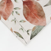 Gepersonaliseerde Herfst Verkleurde bladeren Groen Fleece Deken (Hoek)