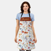 Gepersonaliseerde Herfst Waterverf tuin all-over p Schort (Gedragen)