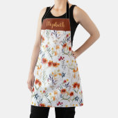 Gepersonaliseerde Herfst Waterverf tuin all-over p Schort (Insitu)