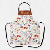 Gepersonaliseerde Herfst Waterverf tuin all-over p Schort (Voorkant)