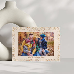 Gepersonaliseerde Herfst Wildflowers Thanksgiving  Kaart