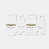 Gepersonaliseerde Herfst Zonnebloem Bruiloft Bedankdoosjes (Uitgevouwen)