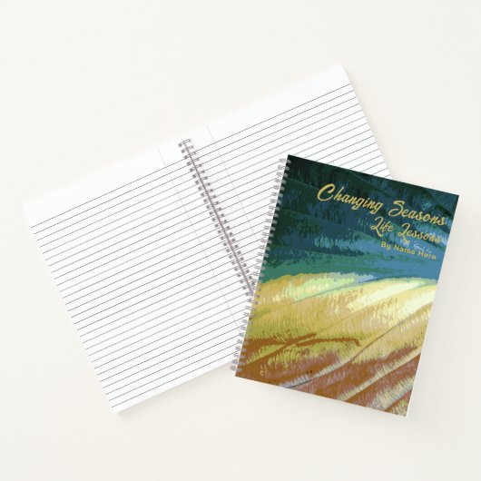 Gepersonaliseerde Herfstblad, Wisselende Seizoenen Notitieboek (Binnen)