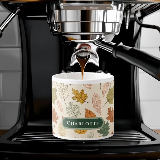Gepersonaliseerde herfstbladeren - Cosy Autumn Cus Espresso Kop