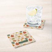 Gepersonaliseerde herfstbladeren - Cosy Autumn Cus Kartonnen Onderzetters (Insitu)