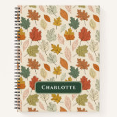 Gepersonaliseerde herfstbladeren - Cosy Autumn Cus Notitieboek (Voorkant)
