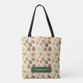 Gepersonaliseerde herfstbladeren - Cosy Autumn Cus Tote Bag (Achterkant)