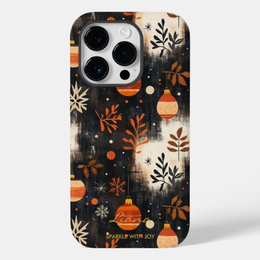 Gepersonaliseerde herfstbladeren en Ornamenten Case-Mate iPhone Case (Achterkant)