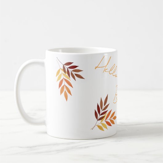 Gepersonaliseerde herfstbladeren Lijst Koffiemok (Links)