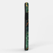 Gepersonaliseerde herfstbos groen & goud marmer Case-Mate iPhone case (Achterkant/rechts)