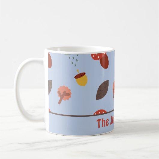 Gepersonaliseerde herfstkoffie Mok (Links)