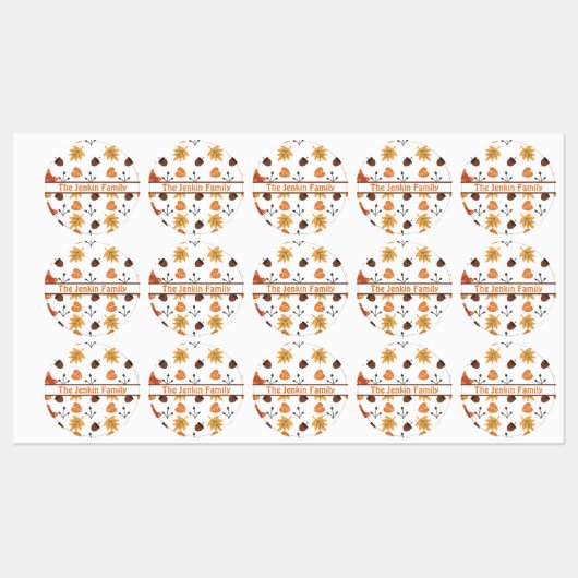 Gepersonaliseerde herfstlabels labels (Vel)