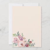 Gepersonaliseerde herfstlavendelblush bruiloft kaart (Achterkant)