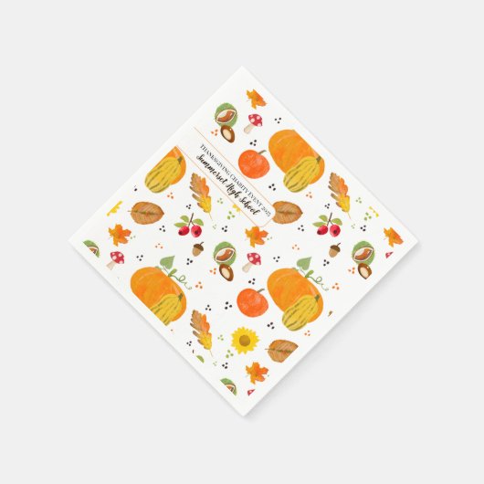 Gepersonaliseerde herfstliefhebber servetten (Hoek)