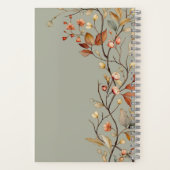 Gepersonaliseerde herfsttuin groen notitieboek (Achterkant)