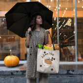 Gepersonaliseerde herfstvibes tote bag