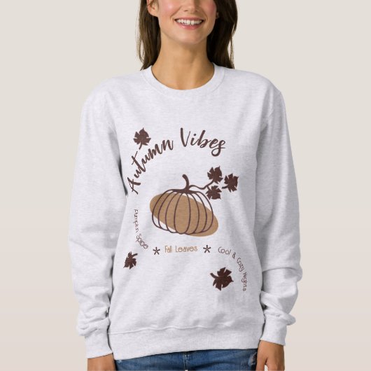 Gepersonaliseerde herfstvibes trui (Voorkant)