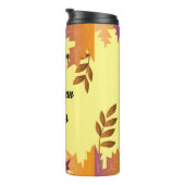 Gepersonaliseerde herfstvibes Tumbler Thermosbeker (Geroteerd rechts)