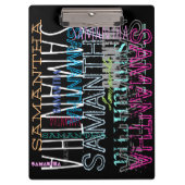 Gepersonaliseerde Herhalende Naam 8 letters Klembo Klembord (Voorkant)