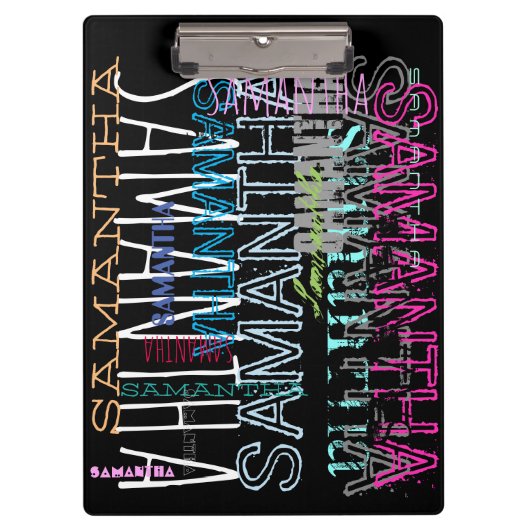 Gepersonaliseerde Herhalende Naam 8 letters Klembo Klembord (Voorkant)