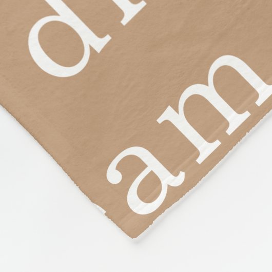 Gepersonaliseerde herhalende naam fleece deken (Hoek)