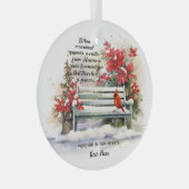 Gepersonaliseerde herinnering glas ornament (Voorkant Rechts)