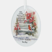 Gepersonaliseerde herinnering glas ornament (Voorkant links)