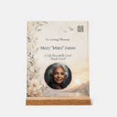 Gepersonaliseerde herinnering met foto en QR-code Acryl Bord (Voorkant)