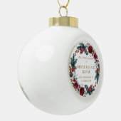 Gepersonaliseerde herinneringscadeaus | In het geh Keramische Bal Ornament (Links)