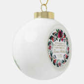 Gepersonaliseerde herinneringscadeaus | In het geh Keramische Bal Ornament (Links)