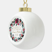 Gepersonaliseerde herinneringscadeaus | In het geh Keramische Bal Ornament (Rechts)