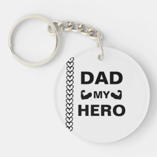 Gepersonaliseerde Hero Dad Sleutelhanger - Cadeau 