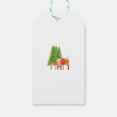 Gepersonaliseerde herten familie kerst cadeaulabel (Achterkant)