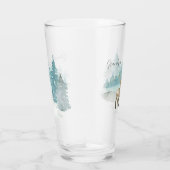 Gepersonaliseerde herten in Winter Woodland Glas (Rechts)
