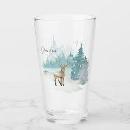 Gepersonaliseerde herten in Winter Woodland Glas