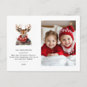 Gepersonaliseerde Herten Kerst Kaart met Foto (Voorkant)