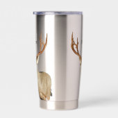 Gepersonaliseerde hertenjacht Monogram Antlers Geïsoleerde Drinkbeker (Rechts)