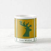 Gepersonaliseerde hertenwensen Holiday Art Green G Koffiemok (Center)