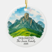 Gepersonaliseerde het Dolomieten Ornament, Italië Keramisch Ornament (Voorkant)