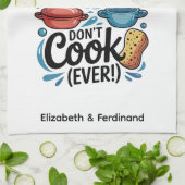 Gepersonaliseerde Het geheim van een schone keuken Theedoek (Gevouwen)