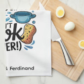 Gepersonaliseerde Het geheim van een schone keuken Theedoek (Quarter Fold)